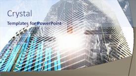  Presentation with consulting - Cool new PPT theme with financial consulting concept backdrop and a sky blue colored foreground