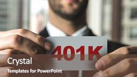  Presentation with 401k - Theme enhanced with financial contribution - 401k background and a tawny brown colored foreground