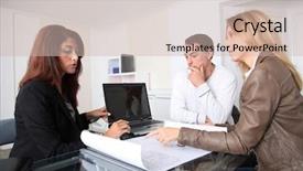  Presentation with architect - Theme consisting of financial credit - couple and architect looking background and a  colored foreground