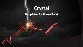  Presentation with financial crisis - Slide set enhanced with financial crisis and bankruptsy mixed background and a dark gray colored foreground