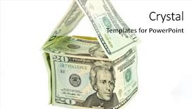  Presentation with new home - Slides having financial crisis real estate - new home symbol made background and a white colored foreground