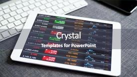  Presentation with data analysis - PPT theme enhanced with financial data analysis concept background and a ocean colored foreground