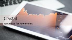  Presentation with data analysis - PPT theme featuring financial data analysis concept background and a  colored foreground