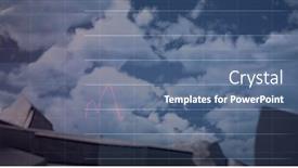  Presentation with global economy - Presentation theme featuring financial-data-processing-over-broken background and a  colored foreground