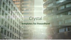  Presentation with image processing - Presentation design featuring financial-data-processing-over-modern background and a mint green colored foreground