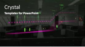  Presentation with data processing - PPT theme with financial-data-processing-over-world background and a dark gray colored foreground