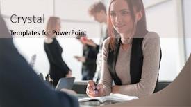  Presentation with director - Presentation theme with financial-director-ready-affirm-official background and a mint green colored foreground