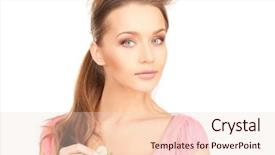  Presentation with discipline - Slides featuring financial discipline - picture of lovely woman background and a lemonade colored foreground