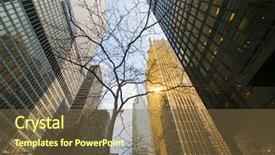  Presentation with toronto - Audience pleasing PPT theme consisting of financial district in downtown toronto backdrop and a tawny brown colored foreground