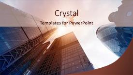  Presentation with great britain - Cool new PPT theme with financial district london great britain backdrop and a lemonade colored foreground