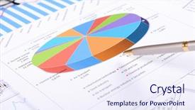  Presentation with sales - Beautiful PPT layouts featuring financial documents - charts and graphs of sales backdrop and a sky blue colored foreground