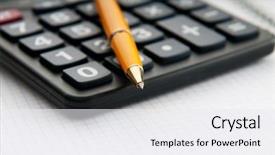  Presentation with financial accounting - PPT layouts featuring financial education - business concept with accounting calculator background and a  colored foreground