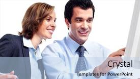  Presentation with diverse group of smiling people giving thumbs up - Audience pleasing slides consisting of financial education - group of smiling business people backdrop and a  colored foreground