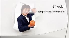  Presentation with education - Cool new presentation with financial education concept - with copy backdrop and a  colored foreground