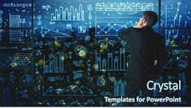  Presentation with statistics - Slide deck having financial engineering - businessman drawing business statistics background and a tawny brown colored foreground