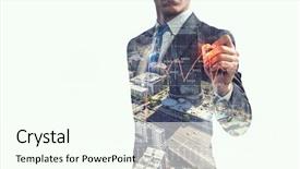  Presentation with engineering - PPT layouts featuring financial engineering - close of businessman draw background and a cream colored foreground