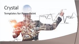  Presentation with raffle lucky draw - Colorful theme enhanced with financial engineering - close of businesswoman draw backdrop and a sky blue colored foreground