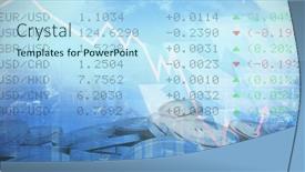  Presentation with bitcoins - Presentation theme consisting of financial figures on screen against bitcoins background and a sky blue colored foreground