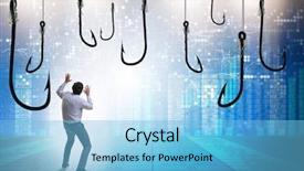  Presentation with being kind - Amazing presentation theme having financial fraud - businessman being tempted to bite backdrop and a light blue colored foreground