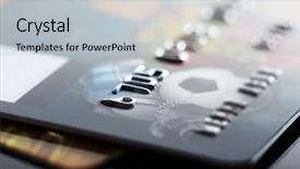  Presentation with financial fraud - PPT theme having financial fraud - credit cards on black background background and a lemonade colored foreground