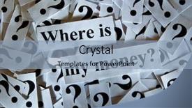  Presentation with financial fraud - Colorful slide set enhanced with financial fraud - words where is my money backdrop and a light blue colored foreground