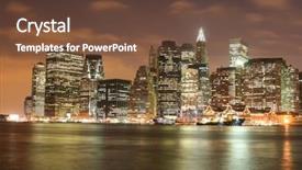  Presentation with anatomy lower limb - Cool new slides with financial freedom - lower manhattan skyline at night backdrop and a tawny brown colored foreground