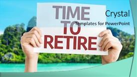  Presentation with freedom - Presentation theme having financial freedom - time to retire card background and a arctic colored foreground