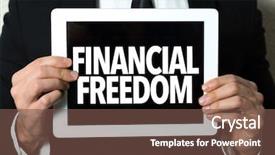  Presentation with free trade - Audience pleasing PPT theme consisting of financial freedom backdrop and a tawny brown colored foreground
