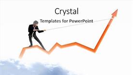  Presentation with upwards - Audience pleasing presentation theme consisting of financial goals - image of businessman standing backdrop and a white colored foreground