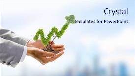  Presentation with holding hands - Slides enhanced with financial goals - image of human hands holding background and a sky blue colored foreground