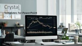  Presentation with stock exchange - Slide set featuring financial-graph-and-chart background and a light gray colored foreground