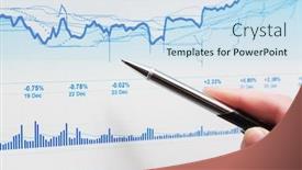  Presentation with financial analysis - Presentation design consisting of financial-graphs-analysis-stock-market background and a sky blue colored foreground