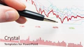  Presentation with financial market - Slide deck enhanced with financial graphs analysis stock market background and a sky blue colored foreground