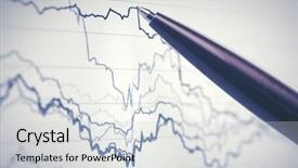  Presentation with financial analysis - Theme with financial graphs analysis background and a light gray colored foreground