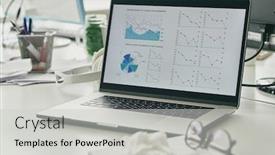  Presentation with diagram - Slides featuring financial-graphs-and-diagram background and a light gray colored foreground