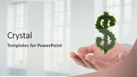  Presentation with growth - Slide set consisting of financial growth concept mixed media background and a white colored foreground