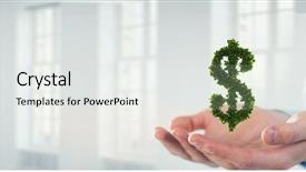  Presentation with growth - Theme featuring financial growth concept mixed media background and a white colored foreground