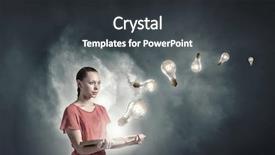  Presentation with financial literacy - Audience pleasing presentation theme consisting of financial literacy - close up of woman backdrop and a dark gray colored foreground