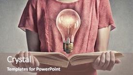  Presentation with financial literacy - Colorful slides enhanced with financial literacy - close up of woman backdrop and a violet colored foreground