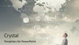  Presentation with financial literacy - Beautiful PPT layouts featuring financial literacy - young businessman sitting in pile backdrop and a soft green colored foreground