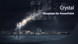  Presentation with financial literacy - PPT layouts having financial literacy - young businessman standing with opened background and a wine colored foreground