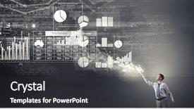  Presentation with financial literacy - PPT layouts consisting of financial literacy - young businessman standing with opened background and a dark gray colored foreground