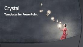  Presentation with financial literacy - PPT layouts having financial literacy - young woman in red dress background and a dark gray colored foreground