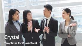  Presentation with financial management - Theme having financial management free - group of asian business man background and a dark gray colored foreground