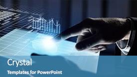  Presentation with financial market - PPT theme enhanced with financial market - close up of human hands background and a teal colored foreground