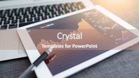  Presentation with stock exchange - Beautiful PPT layouts featuring financial market - stock exchange diagram on digital backdrop and a coral colored foreground