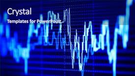  Presentation with monitor computer - PPT layouts consisting of financial market - stock index on the computer background and a navy blue colored foreground