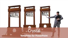  Presentation with bad - Amazing presentation having financial meltdown - businessman in bad debt concept backdrop and a coral colored foreground