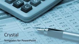  Presentation with blue financial - Amazing PPT theme having financial news in blue backdrop and a  colored foreground