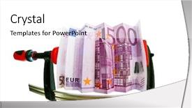  Presentation with economic - Cool new presentation design with financial or economic metaphor euro backdrop and a white colored foreground